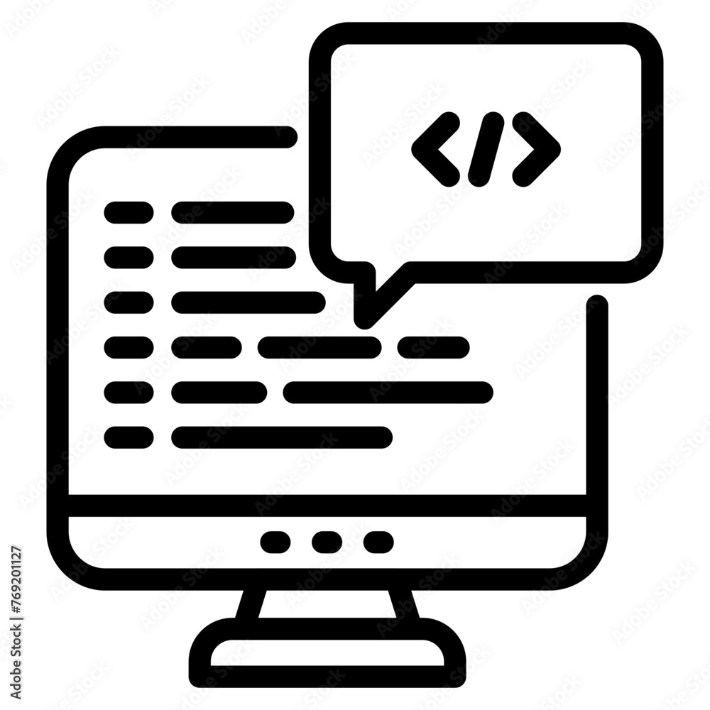 computer with programing code computer with programing code
