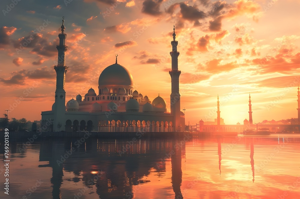 Fototapeta premium Eid Mubarak Blessings and Prayers