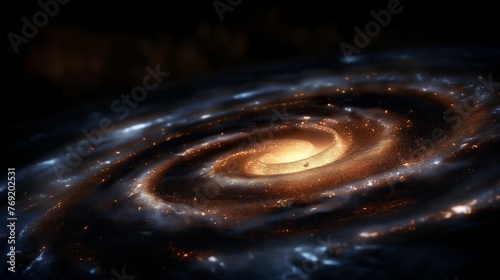 Majestic spiral galaxy surrounded by countless stars.
