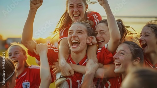 Female Soccer Team's Golden Victory: Ecstatic of Unity and Skill