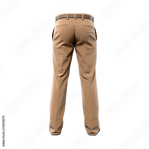 Chinos isolated on transparent png background. Generative ai