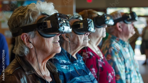 Senior Citizens Embrace Global Engaging in Virtual Reality Tours