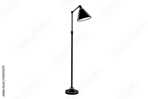 floor lamp silhouette vector illustration