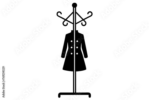 coat rack silhouette vector illustration © CreativeDesigns