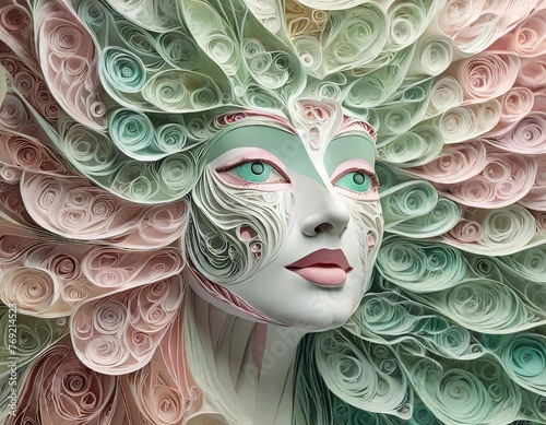 Enchanting paper art venetian mask