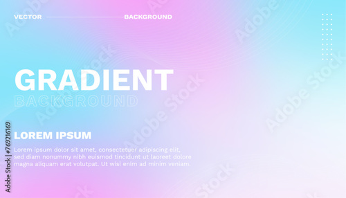 Vector Template Colorful Grainy Gradient Texture Background. Web Template, Text