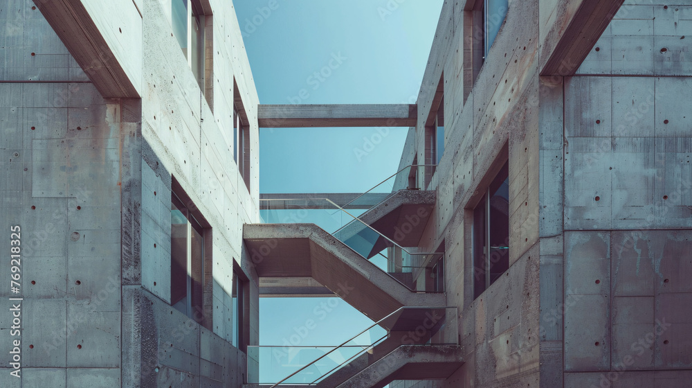 Fototapeta premium Modern architecture, abstract building concept