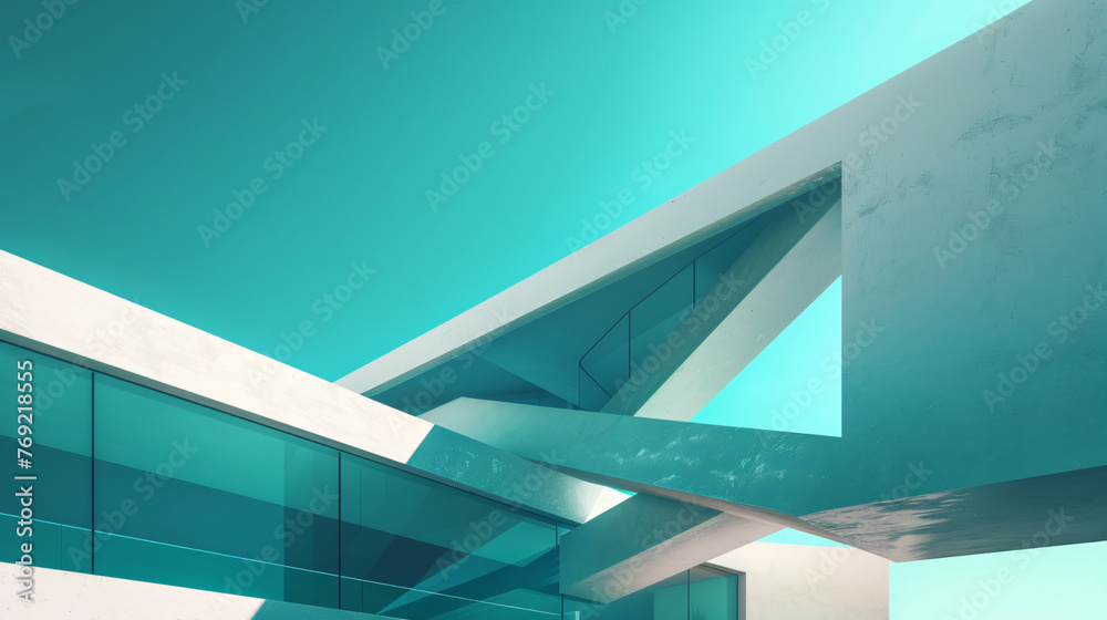 Fototapeta premium Modern architecture, abstract building concept