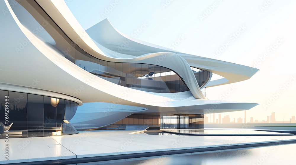 Modern architecture, abstract building concept