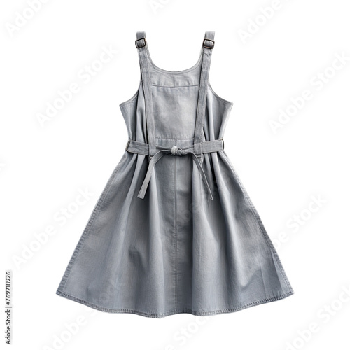 Pinafore Dress isolated on transparent png background. Generative ai