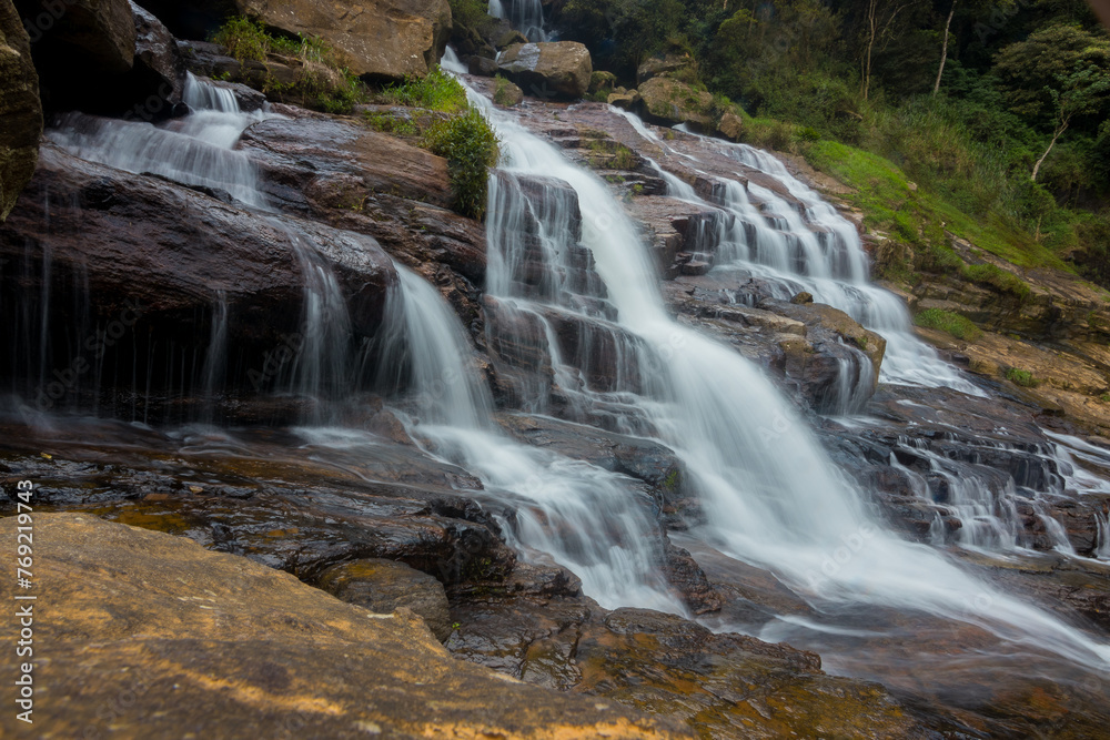 Waterfalls in the island of Sri Lanka Waterfalls in the island of Sri Lanka