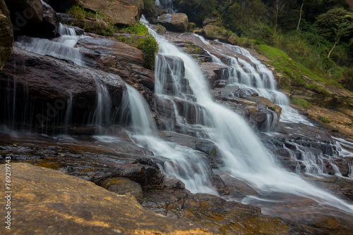 Waterfalls in the island of Sri Lanka