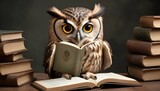 A Wise Owl With An Open Book Sharing Knowledge