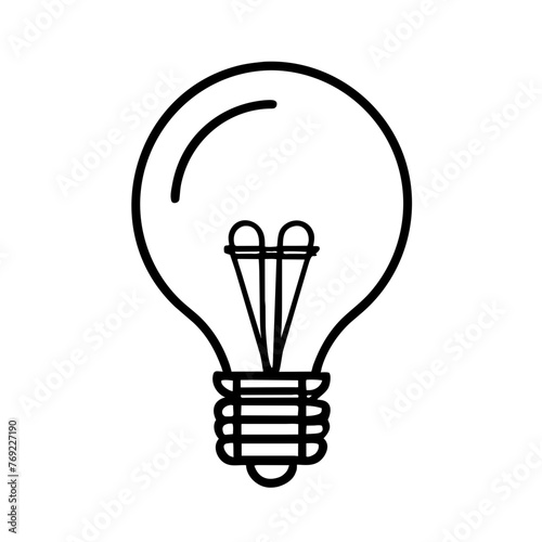 Bulb silhouette vector art illustration