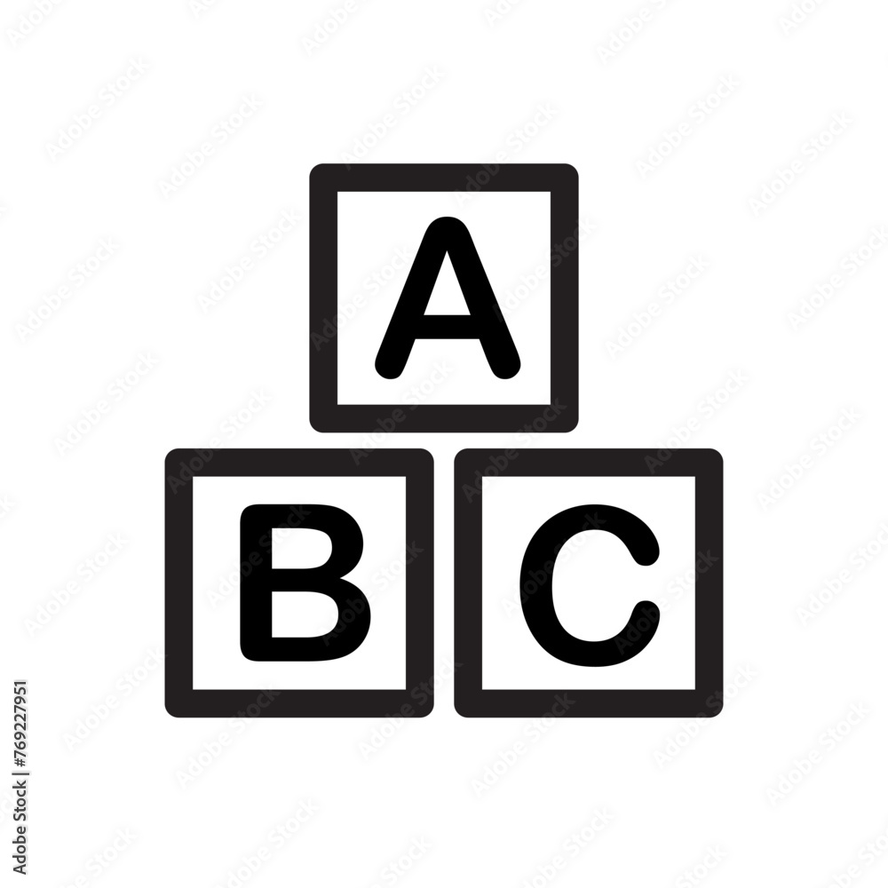 ABC Block Cube icon ABC Block Cube icon