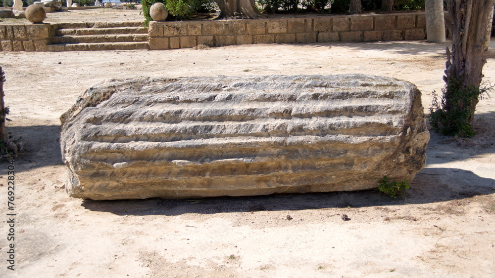 Column in the Carthaginian ruins in Tunis, Tunisia Column in the Carthaginian ruins in Tunis, Tunisia