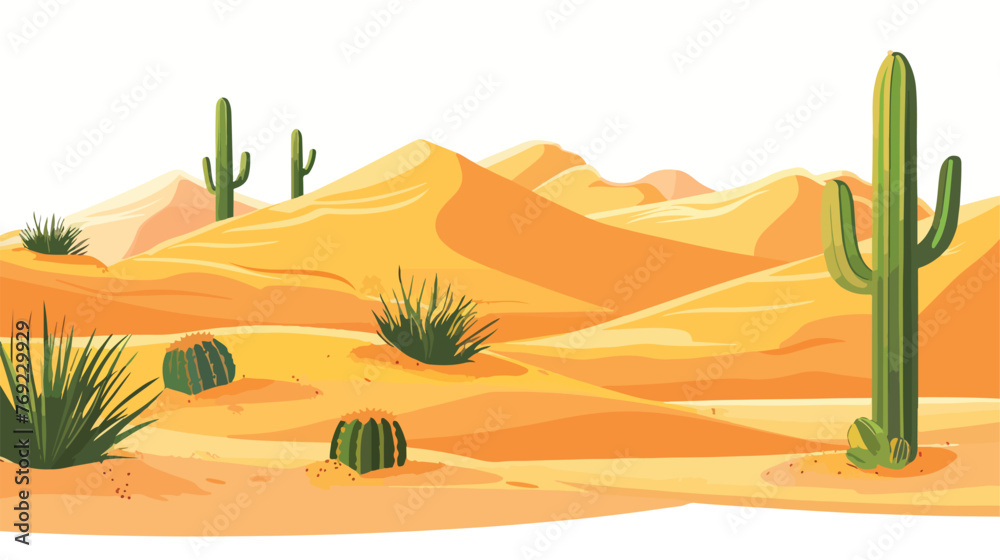 desert landscape with sand dunes 