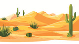 desert landscape with sand dunes 