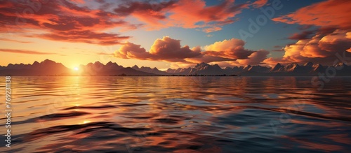 Beautiful sunset over the sea. © nahij