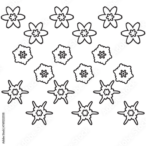 Pattern flowers line