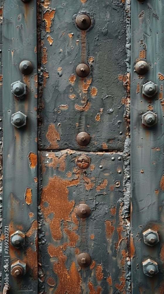 Steel plate with rivets 