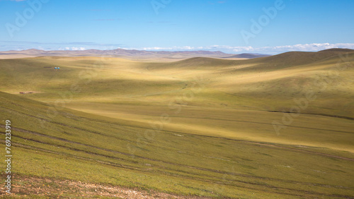 The Early Autumn Scenery of Hulunbuir Grassland in Inner Mongolia  China