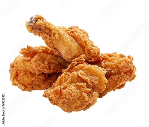 Crispy chicken isolated on transparent background