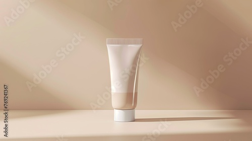 Mockup of Cosmetic Tube 