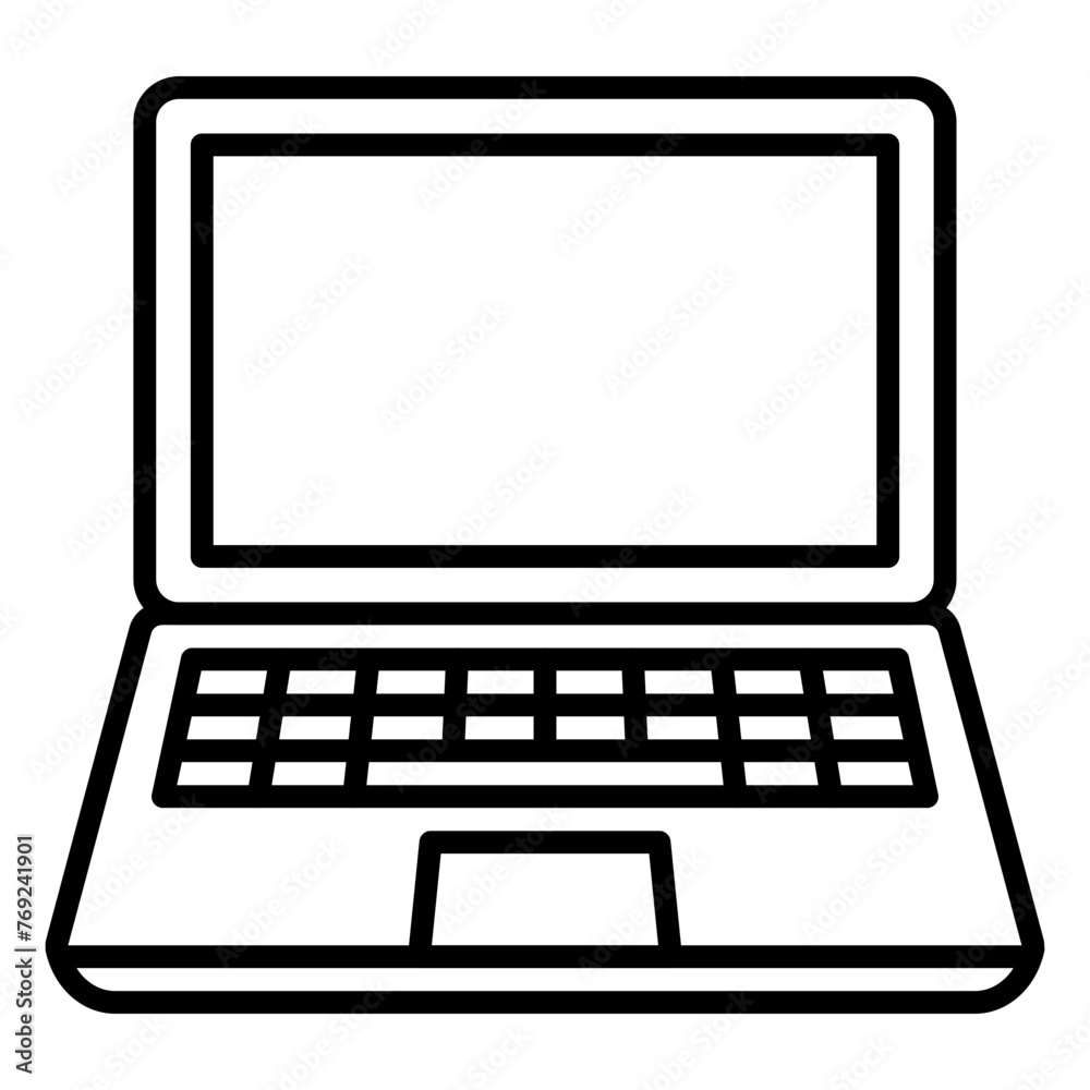 Laptop icon as a computing work tool Laptop icon as a computing work tool