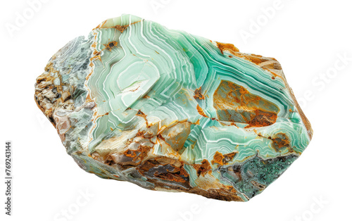 Variscite: The Sparkling Stone isolated on transparent Background photo