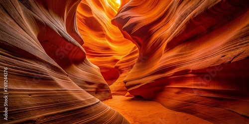 Abstract Details of Orange Slot Canyon Wall