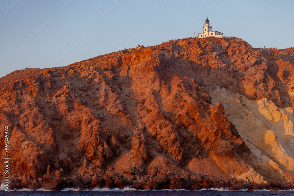 Fototapeta premium Santorini caldera, Cyclades Islands, Aegean Sea, Greece