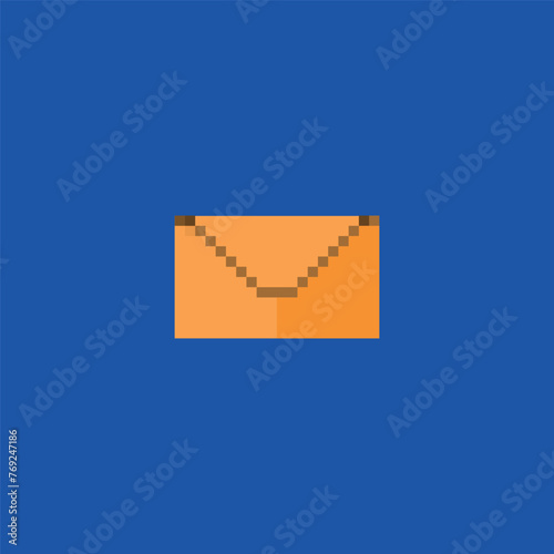pixel art - closed envelope - video game (ID: 769247186)