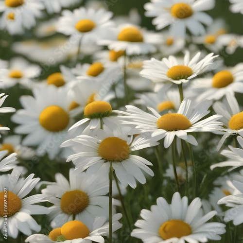 A field of daisies swaying in the breeze under a sunny sky2