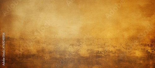 A close up of a grunge texture brown background, with tints and shades of amber, wood, gold, and beige. The pattern resembles a rectangle flooring, creating a horizonlike effect