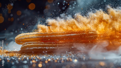 Churros are fried-dough pastries, often dusted with sugar and cinnamon. Crisp on the outside, soft on the inside.