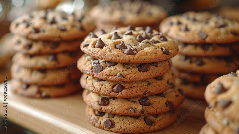 Deliciously soft and chewy, chocolate chip cookies boast a perfect balance of sweet and rich chocolate, making them an irresistible treat.
Deliciously soft and chewy, chocolate chip cookies boast a perfect balance of sweet and rich chocolate, making them an irresistible treat.
