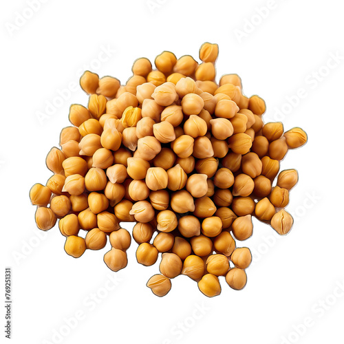 Chickpeas isolated on white