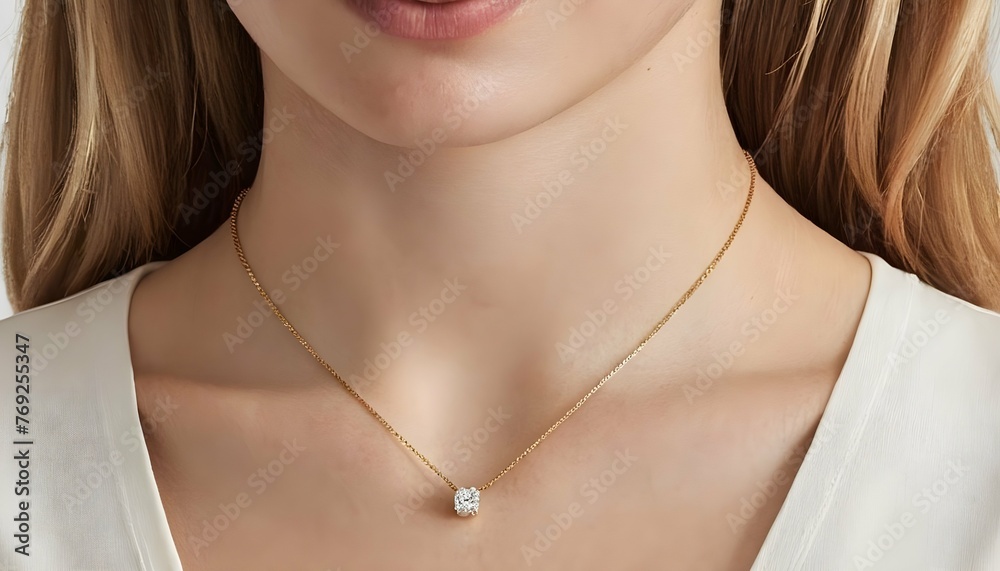 A Minimalist Chain Necklace Featuring A Single So