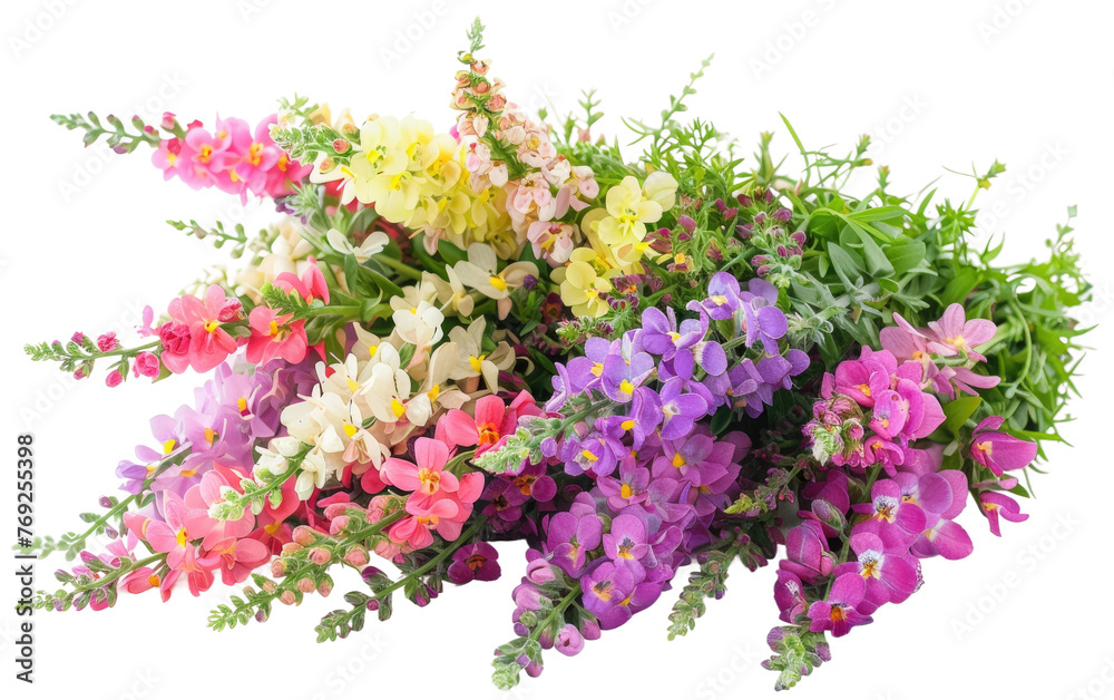 Snapdragon Blooms: Crafting Vibrant Bouquets isolated on transparent Background