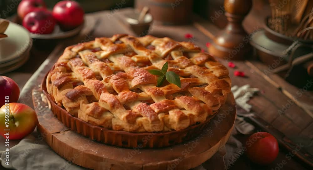 A rustic pie fresh out of the oven, home-cooked comfort, A rustic pie fresh out of the oven, home-cooked comfort,