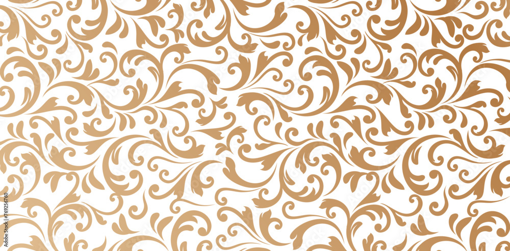Vector illustration damask seamless pattern elements. Elegant luxury texture for wallpapers, backgrounds and page fill, Fashionable modern wallpaper or textiles, books cover prints, Digital interfaces