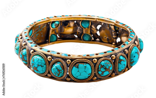 Gleaming Turquoise Armlet isolated on transparent Background