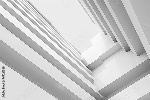 Gray and white diagonal line architecture geometry tech abstract subtle background vector illustration