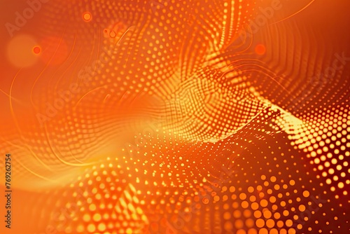 Vector orange abstract background with dots