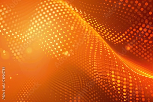 Vector orange abstract background with dots