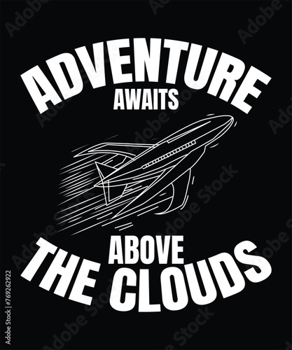 Airplane t shirt design vector illustration