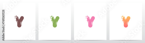 Bite Cookies Cake Letter Initial Logo Design Y