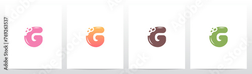 Bite Cookies Cake Letter Initial Logo Design G