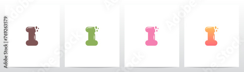 Bite Cookies Cake Letter Initial Logo Design I